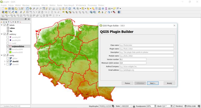 Tworzenie wtyczek do QGIS